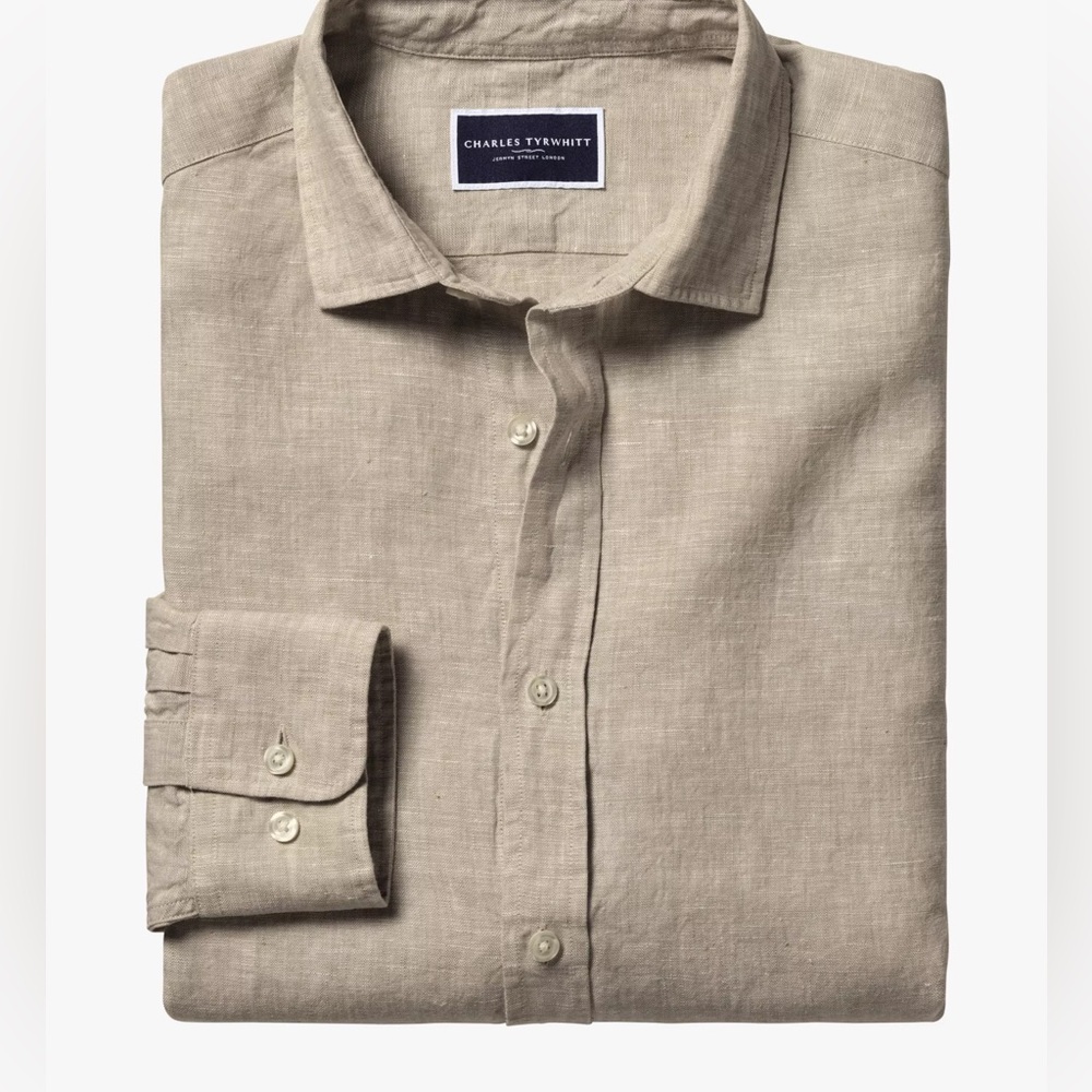 NWOT Linen Long Sleeve Dress Shirt